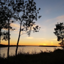 Sonnenuntergang am Mackenzie River